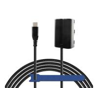 Camaisa Câble Tresse Type C à NP-FM500H Batterie factice FM500H DC Coupleur pour Appareils Photo Sony SLT A57 A57K A57M A57Y