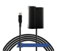 Camaisa Coupleur CC EP-5B Câble tressé type C vers batterie factice EN-EL15 pour Nikon Z5 Z6 Z6II Z7 Z7II Z8 D500 D610 D750 D780 D800 D800e D810 D810a D850 D7000 D7100 0 D72 00 caméras D7500.