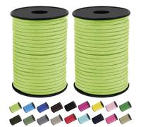 CAMAL 2PCS Paracorde Corde de Tente 4mm Cordon à 7 Brins Corde Polypropylene 30m Cordes Réfléchissantes Cordon Nylon pour Activités de Camping en Extérieur Bracelet Paracorde (Vert Fluorescent)