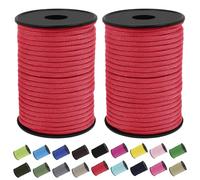 CAMAL 2PCS Paracorde Corde de Tente 4mm Cordon à 7 Brins Corde Polypropylene 30m Cordes Réfléchissantes Cordon Nylon pour Activités de Camping en Extérieur Bracelet Paracorde (Rouge)