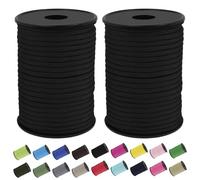 CAMAL 2PCS Paracorde Corde de Tente 4mm Cordon à 7 Brins Corde Polypropylene 30m Cordes Réfléchissantes Cordon Nylon pour Activités de Camping en Extérieur Bracelet Paracorde (Noir)