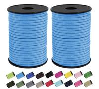 CAMAL 2PCS Paracorde Corde de Tente 4mm Cordon à 7 Brins Corde Polypropylene 30m Cordes Réfléchissantes Cordon Nylon pour Activités de Camping en Extérieur Bracelet Paracorde (Bleu Ciel)