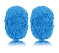 CAMAL 2PCS Pelote de Laine Fausse Fourrure 100g Fil Polyester 60m Laine à Tricoter Fil Coton pour Crochet Yarn pour Métier à Tisser à la Main Utilisé pour le Tricot et le Crochet (2-Bleu Ciel)
