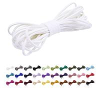CAMAL Faux Fils en Daim Cordon en Cuir 2,6mm Cordon Cuir 5m Cordon Cuir pour Collier Fil pour Bracelet Corde pour Leather Shoe Laces, Dream Catcher (Blanc Pur)