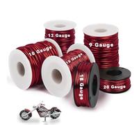CAMAL Fil Aluminium 1mm Fil de Fer Souple Loisir Creatif 22m Fil d'Aluminium de Fer Souple pour Sculpture, Fabrication de Bijoux, Tricotin Manuel, Bricolage Bracelet (rouge)
