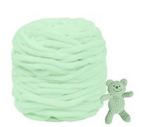 CAMAL Laine Chenille Crochet Epaisse Yarn 100g Grosse Laine à Tricoter a La Main Fil Chenille pour Crochet Couverture, Poupées, Sacs, Artisanat au Crochet - 109 Yards (Vert d'eau)