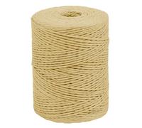 CAMAL Raffia Fil pour crocheter des sacs, 300 m de fil de papier raphia doux, noir, pour tricot, sac, bricolage