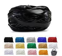 CAMAL Tshirt Yarn 100g Fil Métallique 17mm Fil Métallique à Tricoter Trapilho à Crocheter Yarn Tissu Fils Crochet 25m pour Sacs à Crochet, Pendentif, Paniers (Noir)