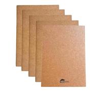 Camaleon Grafic Lot de 5 Carnet de Notes A5 21x15 CM, Couverture Kraft. 36 Pages, 18 Feuilles. Pages Blanc, Carnet de Notes, Matériel Scolaire et de Papeterie