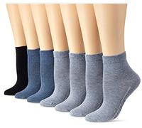 Camano 9101 Socquettes, Bleu Denim chiné 0033, 35-38 (Lot de 7) Femme