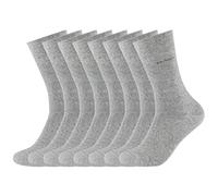 Camano Ca-Soft Cotton 3642 Lot de 8 paires de chaussettes en coton sans impression en caoutchouc, Gris clair mélangé., XL