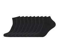 Camano Ca-Soft Quarter Lot de 9 paires de chaussettes sans impression de caoutchouc Noir Taille 39-42