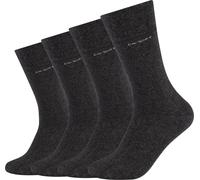 Camano Chaussettes pack de 4 ca-soft avec ceinture piquée innovante gris foncé 47-49