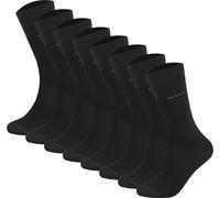Camano Chaussettes unies - Soft Socks, uni, pack de 8 noir 39-42