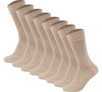 Camano Chaussettes unies - Soft Socks, uni, pack de 8 Sand 35-38