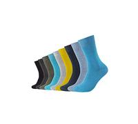 Camano 9106 Chaussettes, Turquoise (Turquoise 6500), (Herstellergröße: 43/46) (Lot de 9) Homme