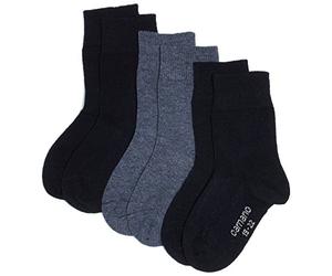 Camano Lot de 3 paires de chaussettes avec talon renforcé et dentelle pour enfant garçon et fille - Bleu - 31/34