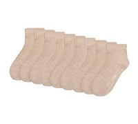Camano Lot de 9 paires de chaussettes Ca-Soft Quarter sans impression de caoutchouc, Mélange de sable., M