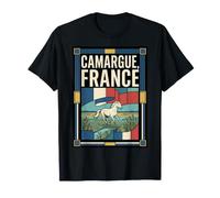 Camargue France Vintage Voyage Paysage Cheval Graphique T-Shirt