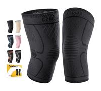 CAMBIVO 2 Pièces Genouillère Sport de Compression, Genouillere Arthrose Genou Antidérapantes, Genouillere Ligamentaire pour Musculation, Running, Volleyball, Basketball, Gym