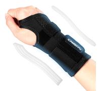 CAMBIVO Attelle Poignet avec 2 Attelles, Orthese Neoprene, Protection Poignet Support Réglable Respirant pour Canal Carpien, Tendinite, Arthrite, Douleur et Entorse, Main Droite, S/M