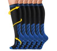 CAMBIVO Bas de Contention Femme Homme 3Paires, Chaussettes de Compression 20-30mmHg, Chaussette Contention Classe 2, pour Circulation Sanguine, Course a Pied, Voyage Avion, Sport, Running, Infirmiere