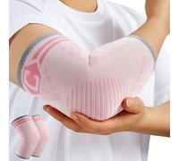 CAMBIVO Coudière Tendinite 2 Pack, Coudiere Epicondylite Élastique, Manchon de Compression Bras, Attelle Coude pour Soulage la Douleur, Sport Musculation, Workout, Tennis Elbow