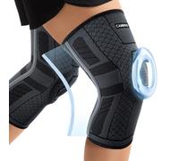 CAMBIVO Genouillere Arthrose Genou 2 Pcs, Genouillère Sport avec Stabilisateurs Latéraux en PMMA et Coussin en Gel Rotulien, Genouillère Rotulienne pour Ménisque, Douleur Genoux, Sport
