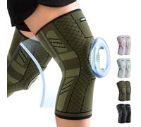 CAMBIVO Genouillere Arthrose Genou 2 Pièces, Genouillere Ligamentaire Genou avec Stabilisateurs Latéraux en PMMA et Coussinet, Genouillère Rotulienne pour Ménisque, Douleur Genoux, Sport