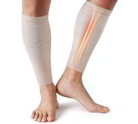 CAMBIVO Manchon Compression Mollet x2, Bas de Contention Femme Homme, Chaussettes de Contention sans Pied, Chaussettes Compression pour Circulation Sanguine Jambes, Varices, Running, Voyage Avion