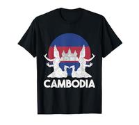 Cambodge Cambodgien Khmer Drapeau Fille Apsara T-Shirt
