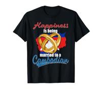 Cambodge Cambodgien Khmer Fierté Mariage Mariés Bagues Amour T-Shirt