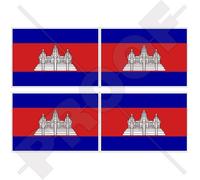 Cambodge Drapeau Cambodge srok Khmer, kampuchéa 5,1 cm (50 mm) bumper-helmet en vinyle autocollants, Stickers x4