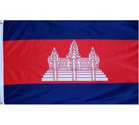 Cambodge, Pays National Drapeau Résistant Aux Intempéries Drapeaux Couleurs Vives Drapeau De Jardin Pour Vacances Extérieur Intérieur 3X5Ft