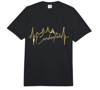 Cambodge Skyline Battement Cœur SIEM Raep I Love Angkor Wat Comfort Colors Adult Heavyweight T-Shirt