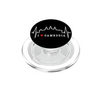 Cambodge Skyline Battement Cœur SIEM Raep I Love Angkor Wat PopSockets PopGrip pour MagSafe