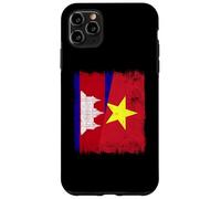 Cambodge Vietnam Demi-Drapeau Cambodgien Histoire vietnamienne Coque pour iPhone 11 Pro Max