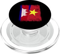 Cambodge Vietnam Demi-Drapeau Cambodgien Histoire vietnamienne PopSockets PopGrip pour MagSafe