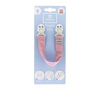 cambrass Denim Ruban Attache Bavoir Rose 2 x 27,5 cm