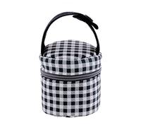 Cambrass - Étui Range-Sucette Vichy Noir 8.5x8.5x11 cm