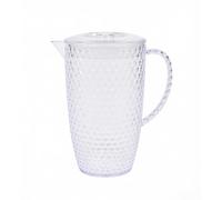 Cambridge CM07656EU7 Fete Carafe à motif losange, en plastique sans BPA pour usage extérieur, fêtes, maisons de vacances et camping, transparente, Effacer