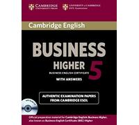 Cambridge English Business 5 Higher Self-study Pack (Student's Book with Answers and Audio CD)