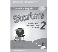 Cambridge English Young Learners 2 for Revised Exam from 2018 Starters Answer Booklet: Authentic Examination Papers
