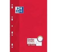 Cambridge feuilles simples perforees 21x29 200 pages grands carreaux seyes 90g oxford