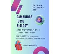 Cambridge IGCSE Biology (0610) Paper 4 Theory (Extended): Past Papers Practice Book