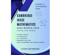 Cambridge IGCSE Mathematics (0580) Paper 2 (Extended): Topical Past Papers