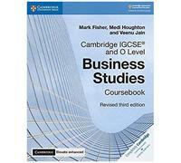 Cambridge Igcse(R) And O Level Business Studies Revised Coursebook With Digital Access (2 Years) 3e