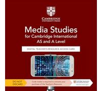 Cambridge International As & a Level Media Studies Digital Teacher's Resource Access Card