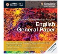 Cambridge International AS Level English General Paper Digital Teachers Resource Access Card by Jill Pavich Jill Pavich (Auteur)
