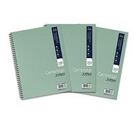 Cambridge Jotter Lot de 3 cahiers A4 à spirales avec marge 8 mm 200 pages 80 g/m² Bords perforés